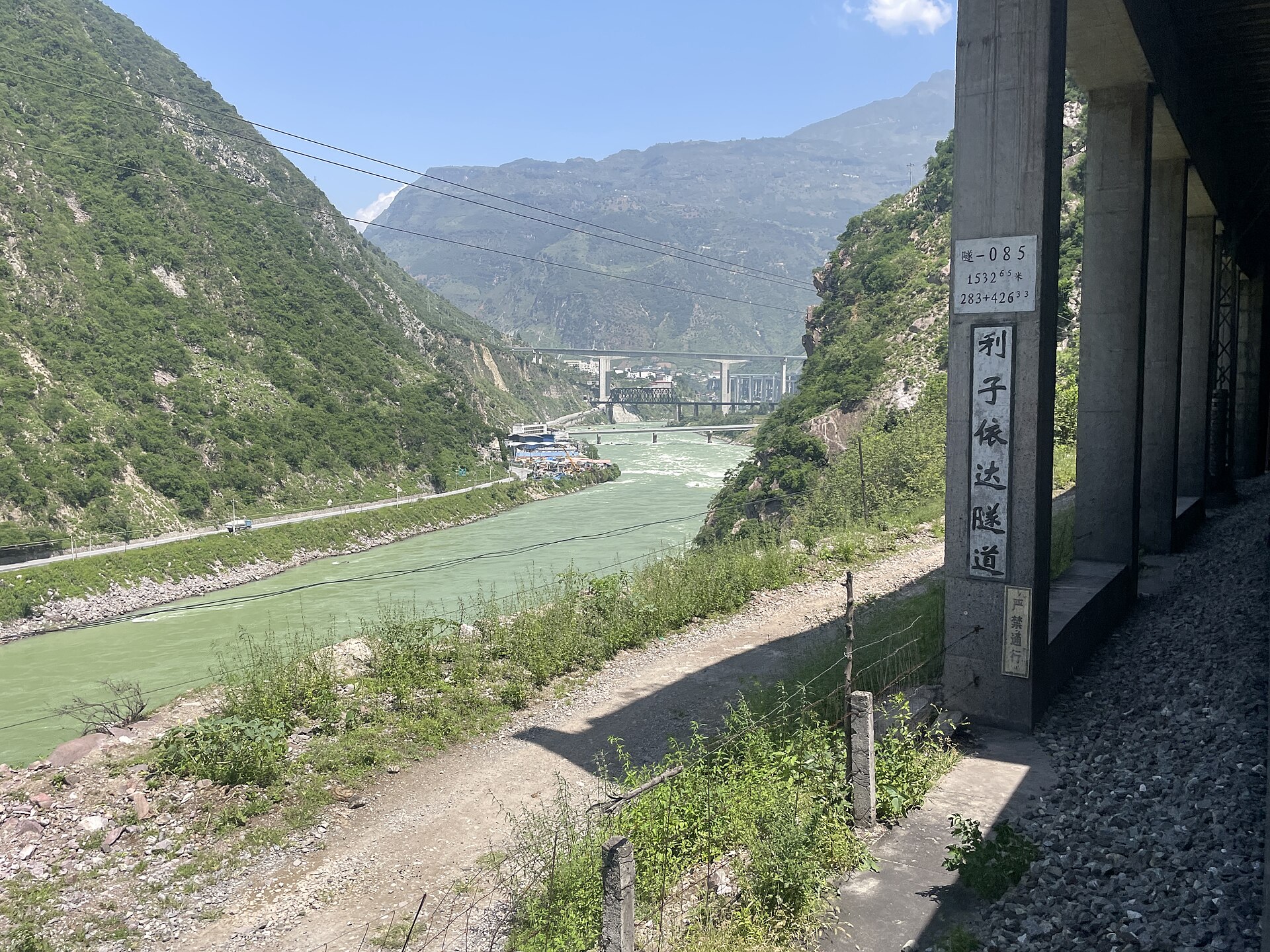 The Chengdu–Kunming railway in the mountains of south-west China.