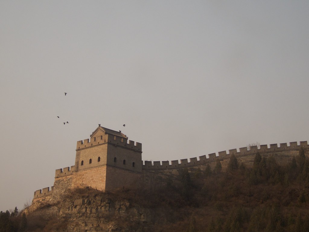 A train on the Beijing S2 line towards Badaling and the Great Wall.