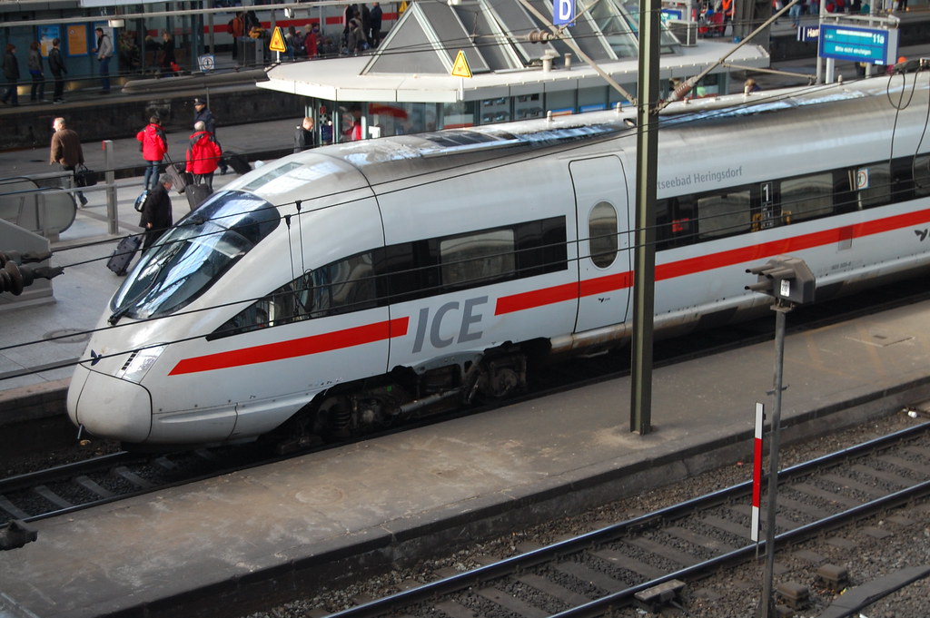 An ICE train on the Berlin to Munich high-speed line.