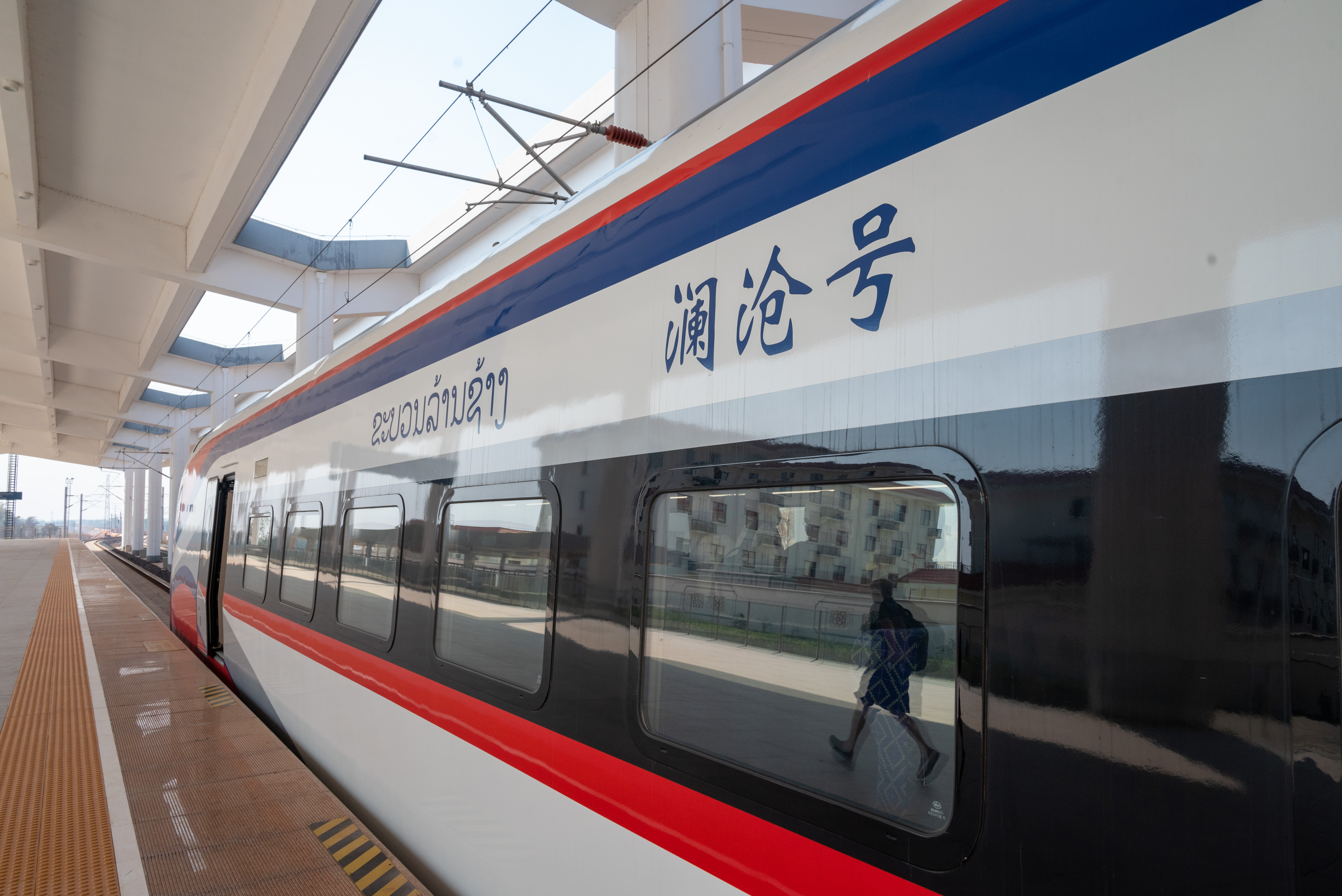 A Laos–China Railway train on the Kunming to Vientiane route.