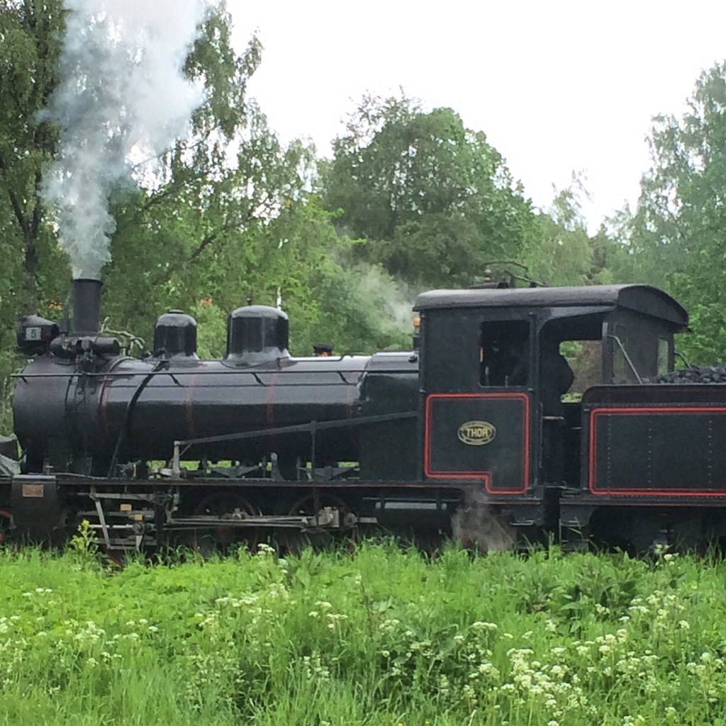 A Lennakatten narrow-gauge steam train near Uppsala.