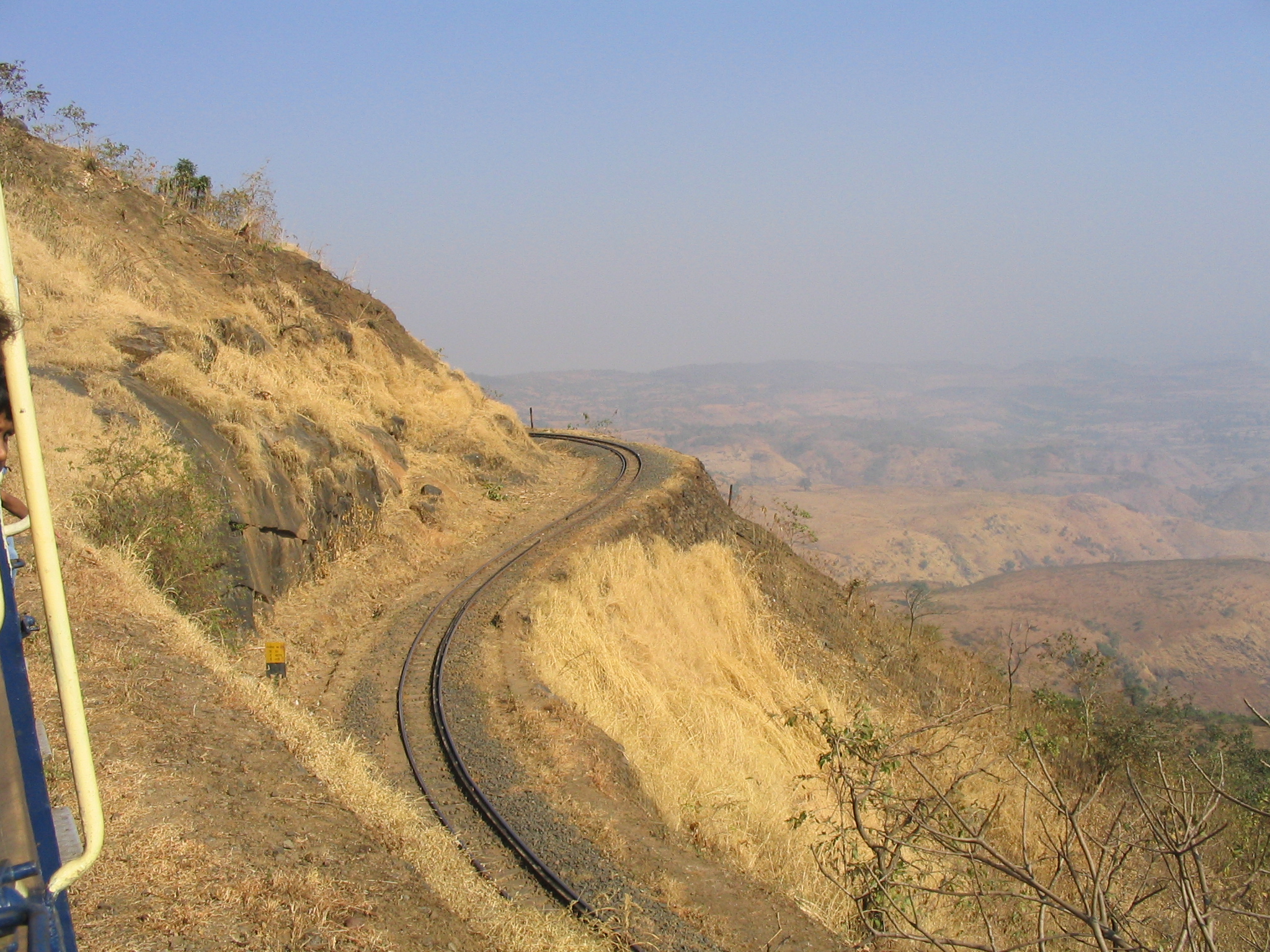 A Matheran Hill Railway train on the narrow gauge climb from Neral.