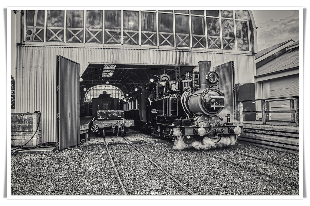 A West Coast Wilderness Railway train on the Abt rack section above Queenstown.