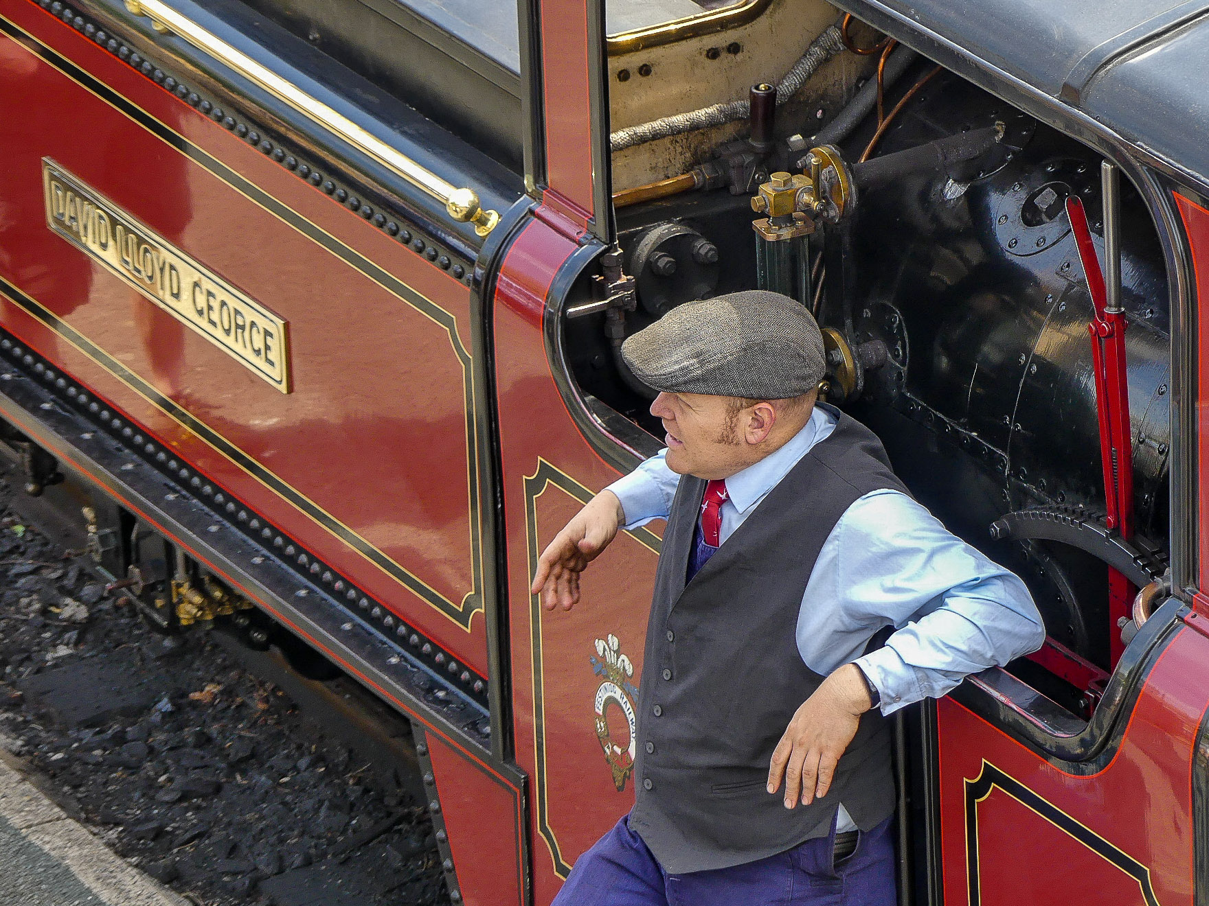 A Ffestiniog Railway steam train in North Wales.