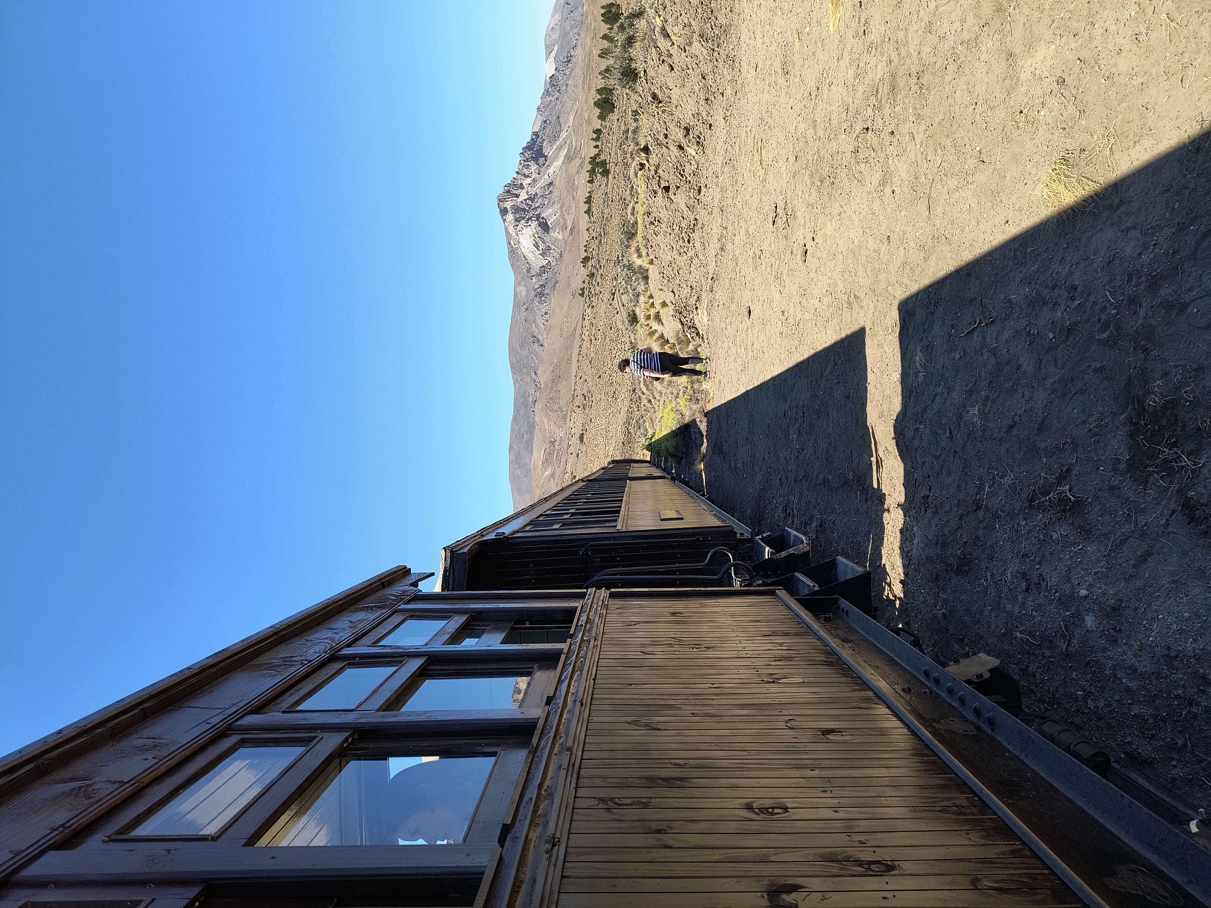 La Trochita narrow-gauge train at El Maitén in Patagonia.