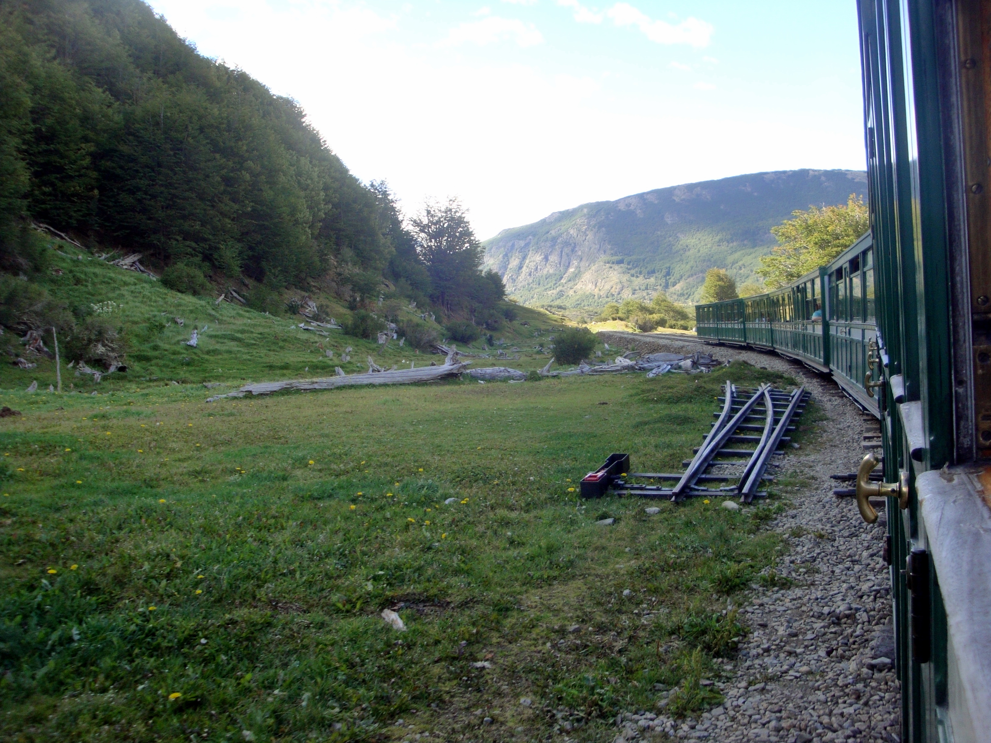 Tren del Fin del Mundo travelling through Tierra del Fuego.