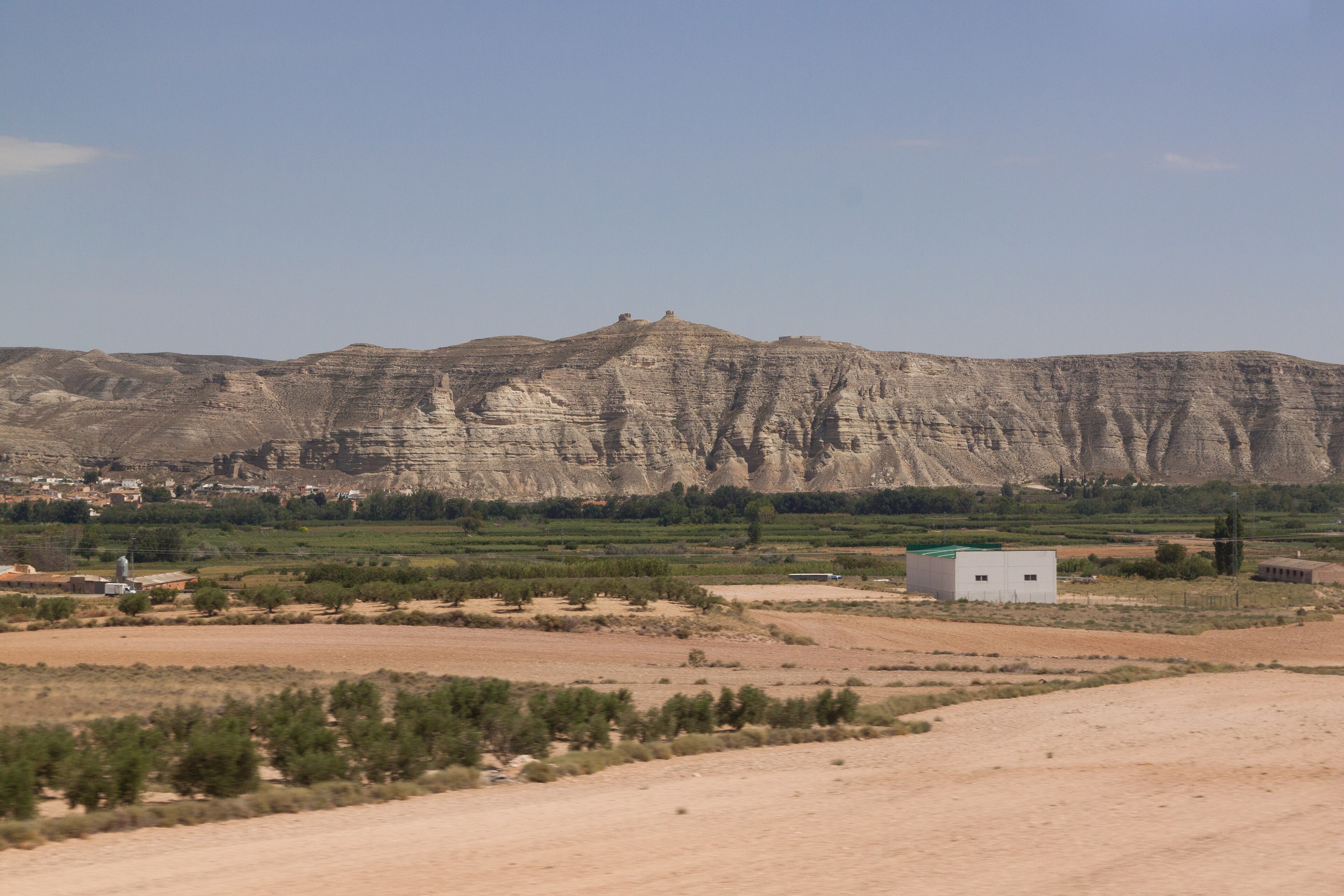 AVE: Madrid to Barcelona: View from the train between Barcelona and Madrid, 12.08.2014, Photo 1