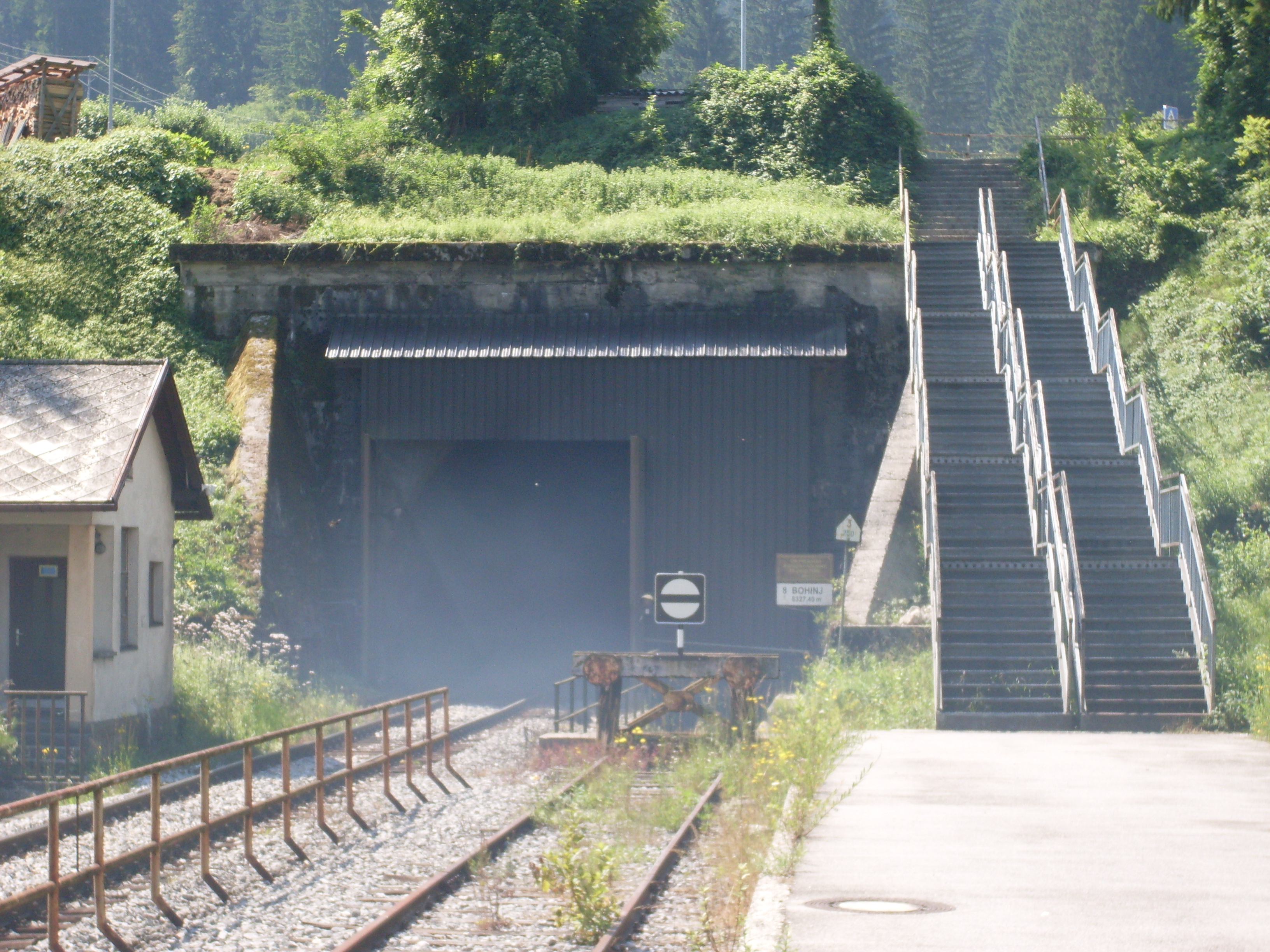 Bohinj Railway: Bohinjska Bistrica northern entrance of Bohinj tunnel