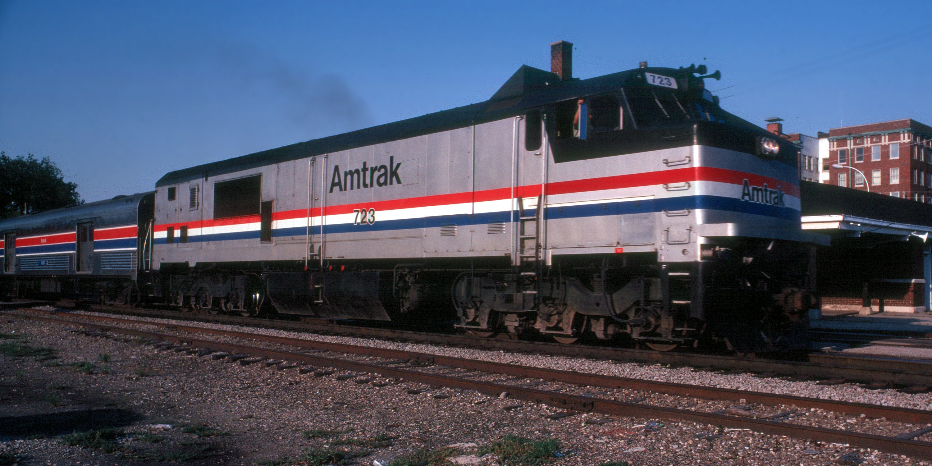 City of New Orleans: Chicago to New Orleans: City of New Orleans at Kankakee station, September 1981