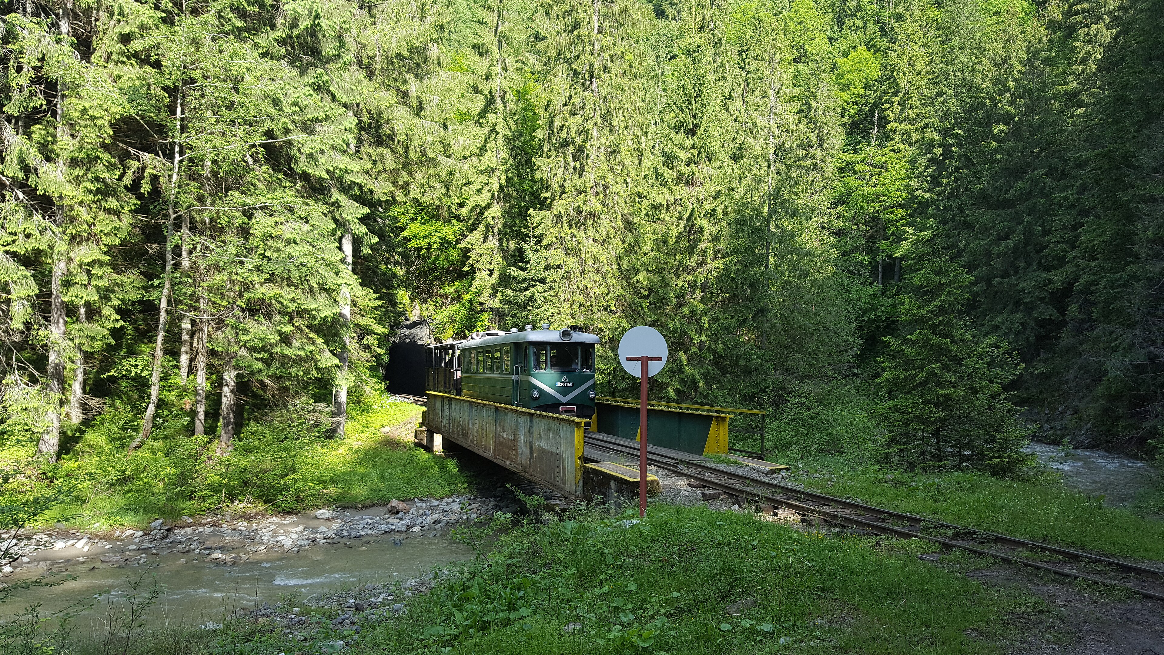 Mocănița Vaser Valley Railway: CFF Viseu tunnel bridge Botizu