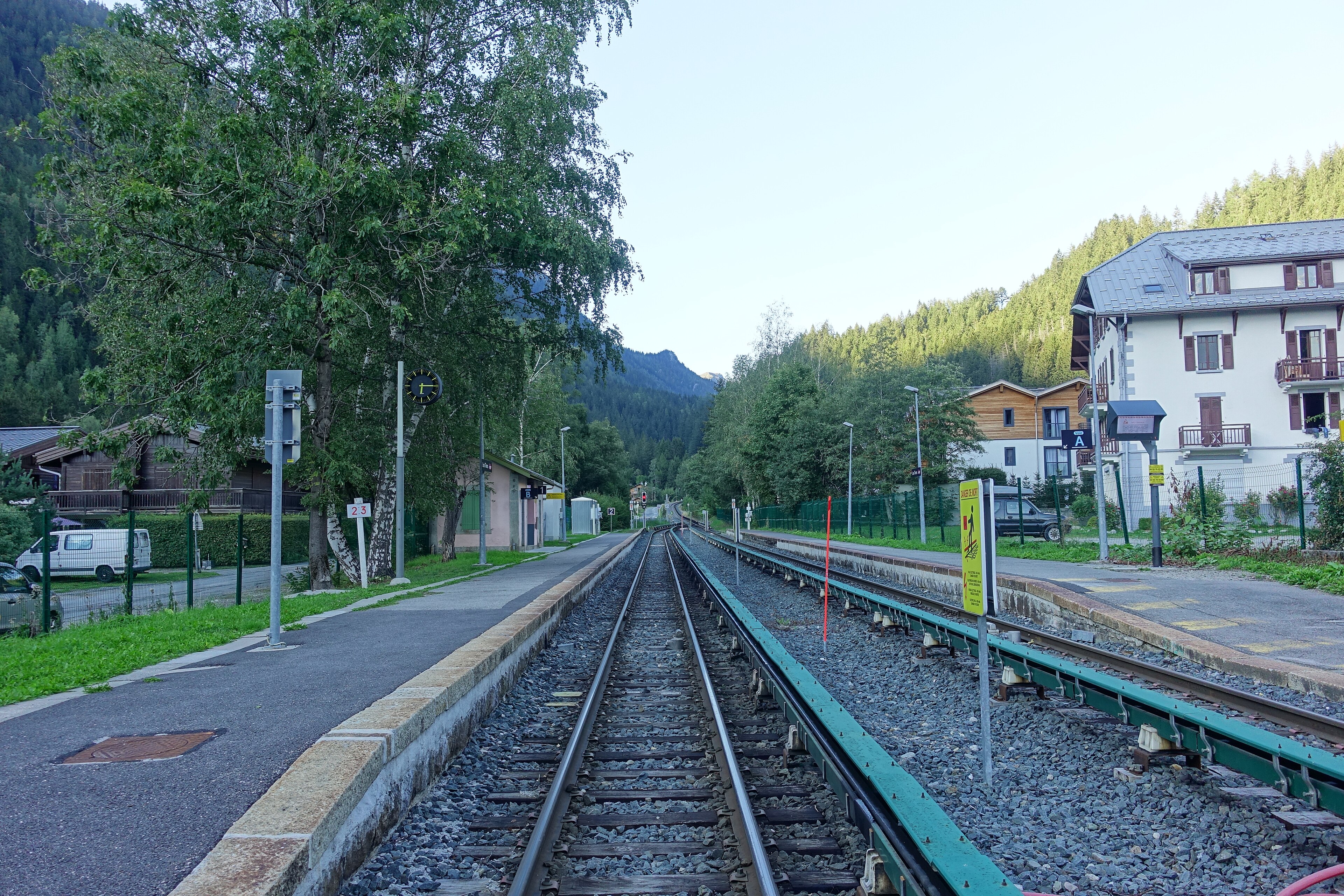 Mont-Blanc Express: Mont Blanc Express train station @ Les Tines @ Chamonix @ Hike to Col du Brévent, Planpraz & Flégère