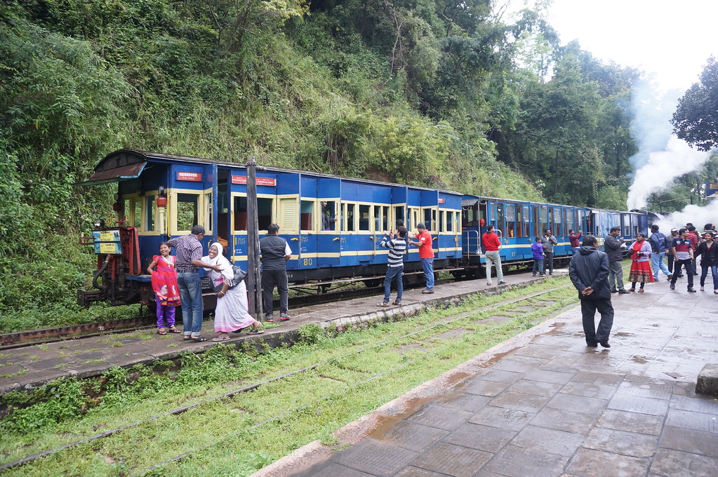 A Nilgiri Mountain Railway train in Tamil Nadu.