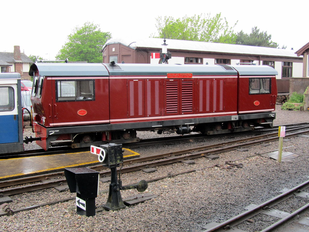 A steam locomotive on the Ravenglass and Eskdale Railway.