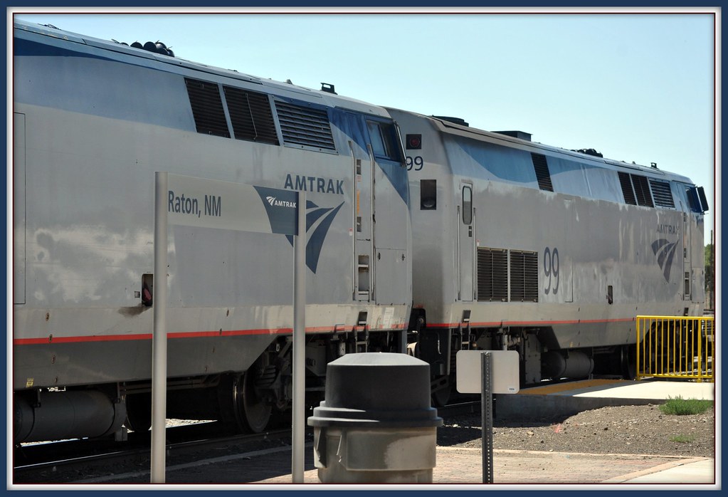 The Amtrak Southwest Chief at Raton, New Mexico.