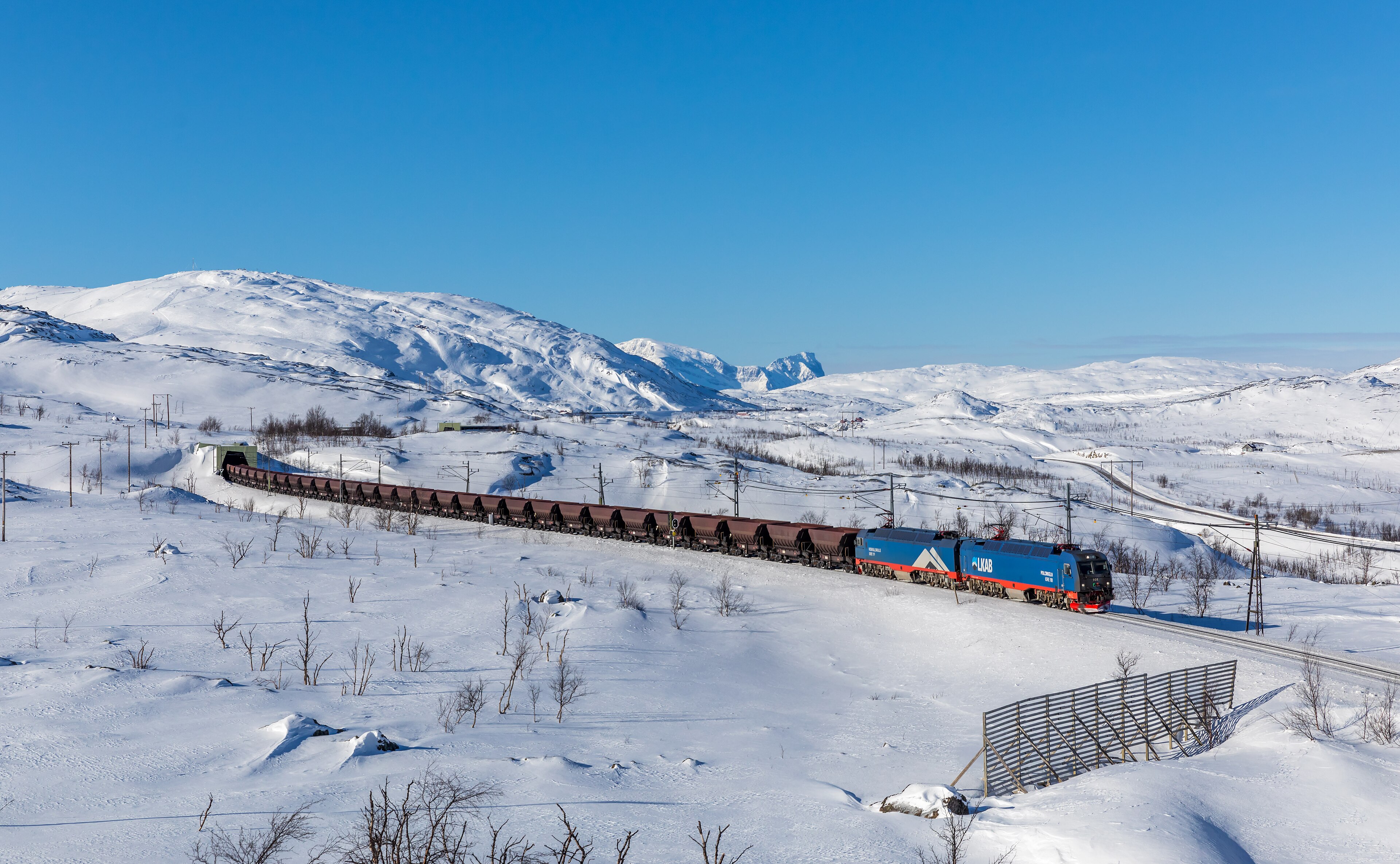 Stockholm–Narvik Night Train: MTAB IORE 101 + 119 Katterjåkk   Vassijaure