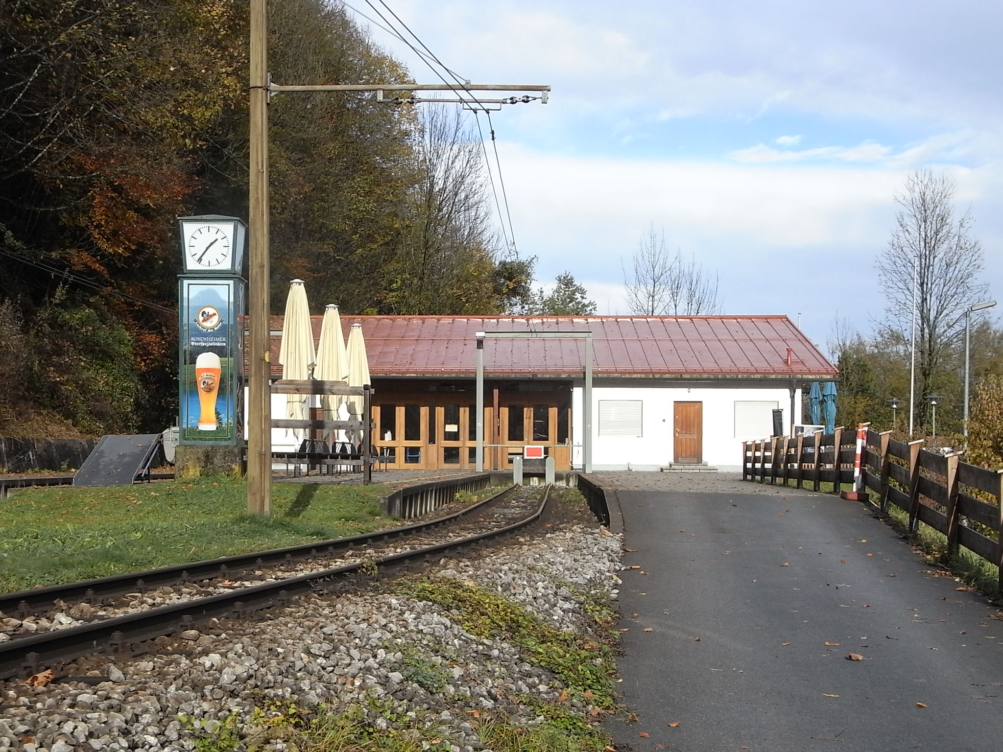 The valley station (Talstation) of the Wendelsteinbahn at Brannenburg.