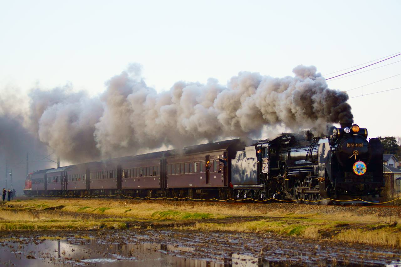 JR East steam locomotive D51 498, one of the locomotives used on SL Gunma services.