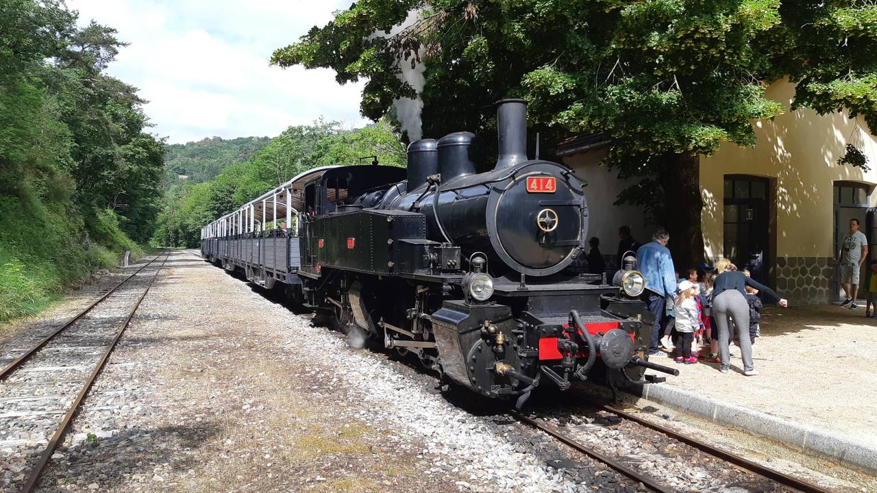 Train de l’Ardèche on its heritage railway in the Ardèche region of France.